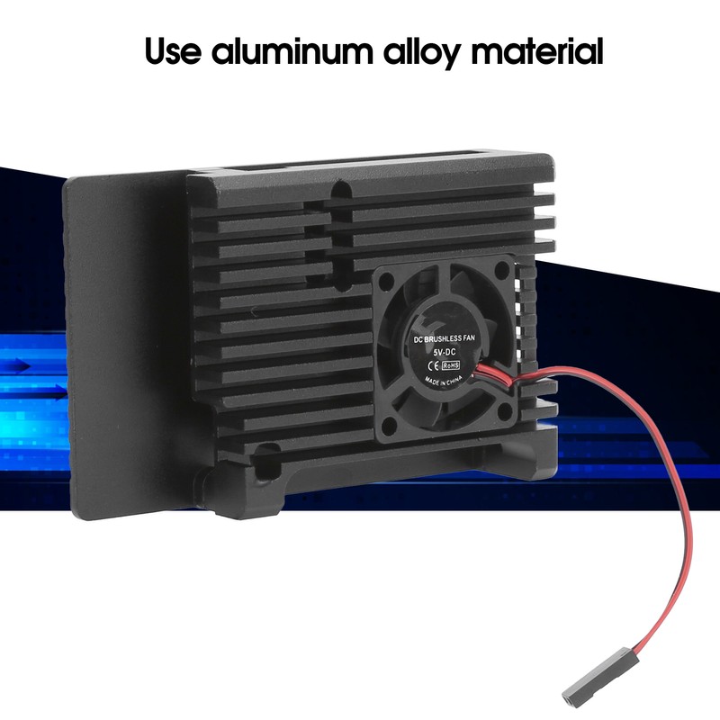 Single Fan Heat Sink CNC Protective Cover for Raspberry Pi