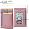 Travelambo Slim Wallet Front Pocket Minimalist Leather RFID Blocking Medium