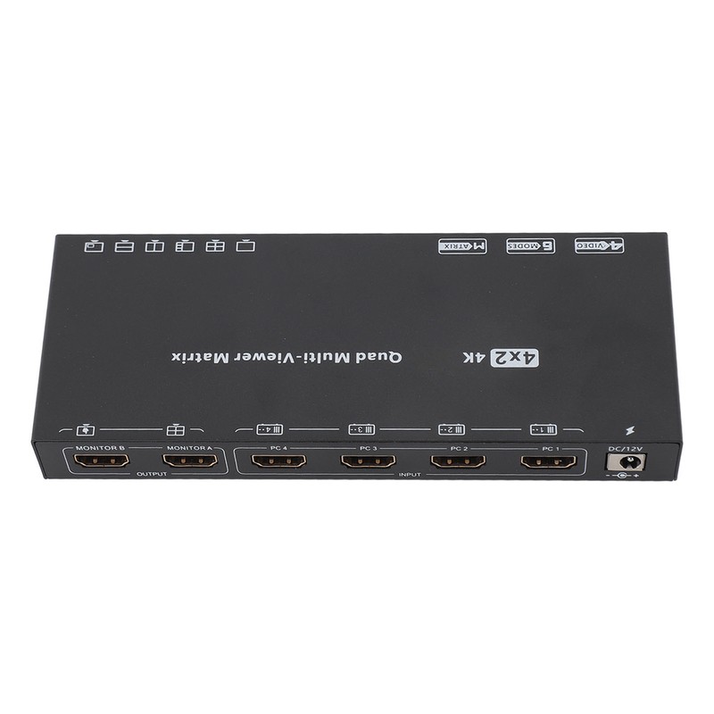 4K 30Hz HD Multimedia Interface Switch Splitter with Remote 6