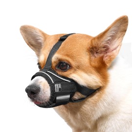 OneTigris Muzzle, Nylon Muzzle for Dogs, Adjustable Webbing, Suitable for Muzzles of Medium and Large Dogs, Prevents Barking, Biting and Chewing (L)