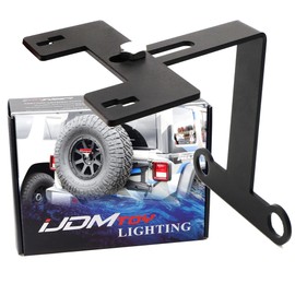 iJDMTOY High Mount Third Brake Light Behind Spare Tire Relocation Kit Compatible With 2018-up Wrangler JL