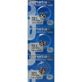 Renata Watch Battery 321 0%Hg Mercury Free X 3