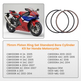 75mm Piston Ring Set for Honda CBR1000RR CBR 1000 RR RA 2004-2023, 13031-MEL-010 13031-MEL-D20