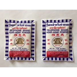 Telephone Agar Agar Powder - Telephone Brand - 2 pack - 50g Total - ships from USA