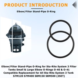 35505-1428 and 35505-1429 Pool Filter O-ring Replacement for Sta-rite System 3 SM-Series Modular Media Cartridge Pool and Spa Filter, Fit Models S7M120, S7M40, S8M150 and S8M500, Replace O-40 and O-41