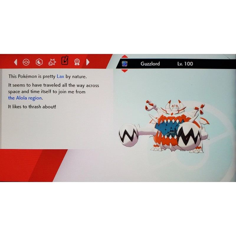 Pokémon Shiny Ultra Worm Hole Guzzlord For Pokémon Sword &