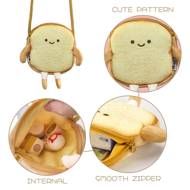 1 Piece Bread-Shaped Crossbody Bag, Creative Cute Shoulder Bag, Children'S