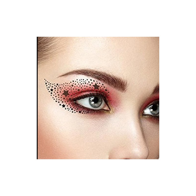 Nirbffo Black Star Temporary Eye Tattoos 5Pair
