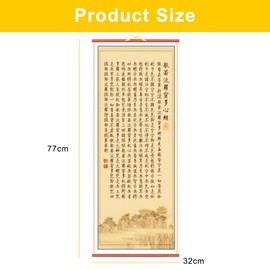 Helweet Chinese Calligraphy Wall Scroll, Chinese Culture Painting Scrolls, Asian Decoration, Paintings for Decorating Bedrooms, Hallways, Living Rooms, Offices, Dining Rooms