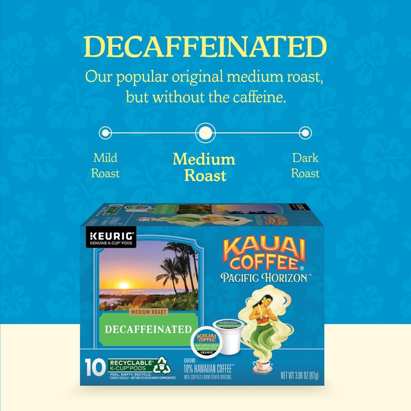 Kauai Coffee K-Cup Pods for Keurig Brewers – Arabica Coffee,