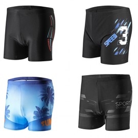 a704 Men's Plus Size Swim Trunks - Anti-Embarrassment, Loose Fit, Quick-Dry Beachwear K1+Standard Code [Polyester] 60.00 Kg-75.00 Kg 10ea