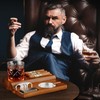KEJIAR Cigar Ashtray, Wooden Base with Removable and Washable Outdoor