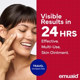 emuaid EMUAIDMAX Ointment for Itchy Skin, Maximum Strength Treatment for Athlete's Foot, Psoriasis, Jock Itch, Rash, Eczema, Cold Sores, Blisters, and Yeast Infection, 0.5oz