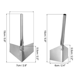 sourcing map Pack of 2 Inner and Corner Spatula 2.7 Inch Stainless Steel Drywall Corner Shape Tool