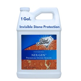 Black Diamond Stoneworks NEX-GEN Natural Stone Penetrating Sealer: Long-Lasting Protection Interior and Exterior ; Granite, Marble, Travertine, Limestone, Grout, Tile, Brick, Slate Floors (1-Gallon)