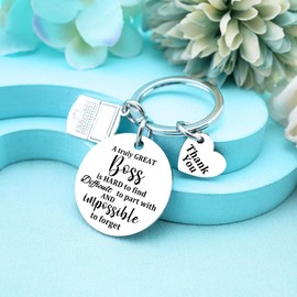 Bosses Day Gifts for Women Men Funny Boss Appreciation Gifts Christmas Gift For Bosses Employees Thank You Gift Boss Lady Keychain
