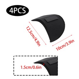 Lilaly 4 Pairs Set-in Shoulder Pads,1.5cm Thickening Foam Womens Clothing Breathable Sponge Pads, Sewing Supplies for Sloping High Low Shoulders/Women(White and Black)