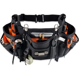WELKINLAND 18-pocket Carpenter's Tool Belt - Construction & HVAC Tool Pouch for Men