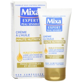 Mixa Expert Nourishing Cream for Sensitive Skin - With Evening Primrose Oil 5% Glycerine / Evening Primrose Oil - 50ml