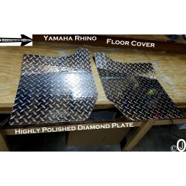 jocartsparts.com Yamaha Rhino Floor Cover made with Rugged 16 Ga. Aluminum Diamond Plate 2004 up