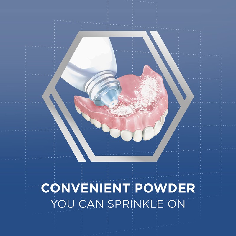 Super Poligrip Extra Strength Denture and Partials Adhesive Powder, 1.6