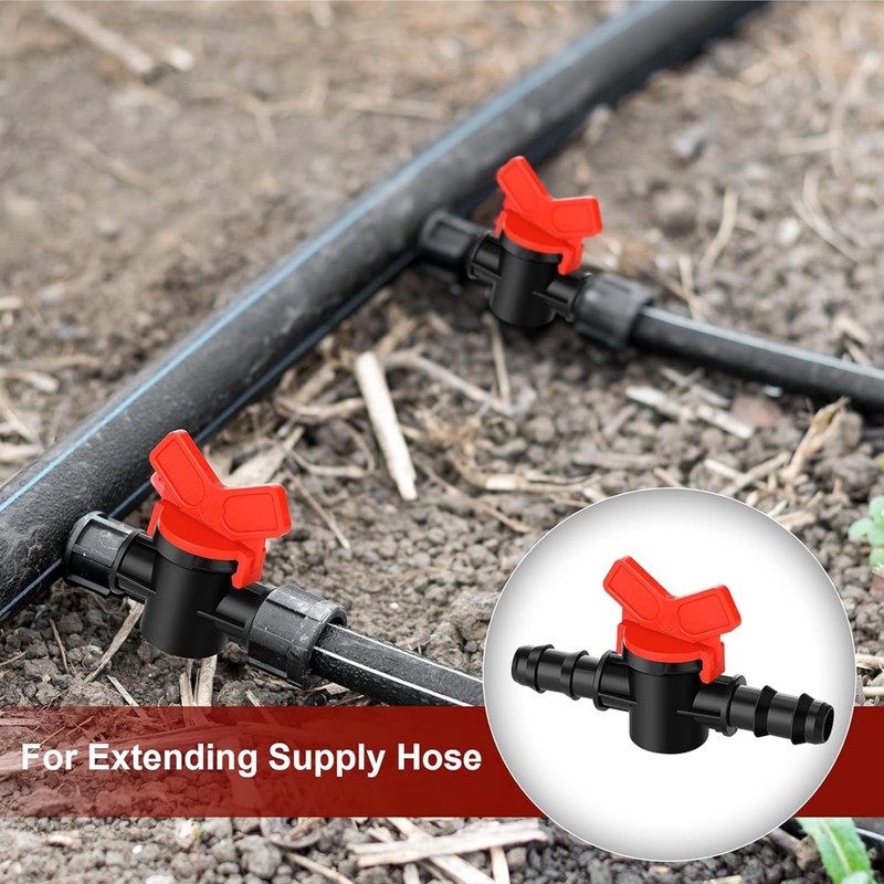 34 PC Tubing Fitting Set: 1/2" Tubing Fittings - Tees,