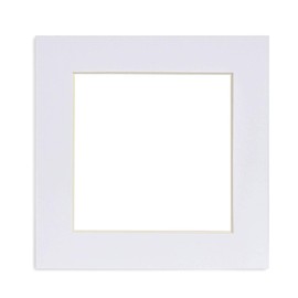 Nicola Spring Picture Photo Mount - to Fit Frame Size 6 x 6 for Image Size 4 x 4 - White