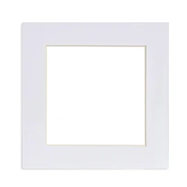 Nicola Spring Picture Photo Mount - to Fit Frame Size 6 x 6 for Image Size 4 x 4 - White