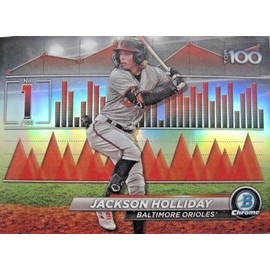 Hall of Fame Sports Memorabilia - 2024 Topps Bowman Chrome Jackson Holliday #BTP1 Scouts - Top 100 Rookie RC Baseball Card