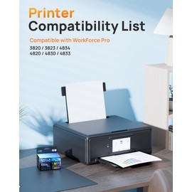 E-Z Ink Remanufactured Replacement for Epson 822XL Ink Cartridges Combo Pack 822 822 XL Ink for Workforce Pro WF-3820 WF-4830 WF-4820 WF-4830 WF-4833 WF-4834 Printer (4 Pack, BCMY)