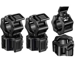 6pcs Barbell Clamps 2 inch, Heavy Duty Exercise Collars 2" Quick Release Pair of Locking Pro Olympic Weight Bar Plate Locks Collar Clips for Workout Weightlifting Fitness Training (Black)