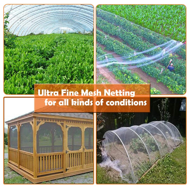 Garden Pest Barrier Netting, Thickened Mesh Net Bugs Out Plant