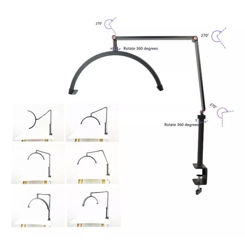 Nunimex Lampara Led Mediana Luna 20w Para Uñas, Pestañas, Escritorio