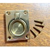 Safe Hardware Vintage NOS Polished New Brass Flush Ring Pull