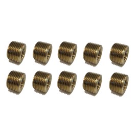 EDGE INDUSTRIAL BRASS REDUCING FACE BUSHING 3/8" MALE NPT X 1/8" FEMALE NPT FUEL/AIR/WATER/OIL/GAS WOG (QTY 010)