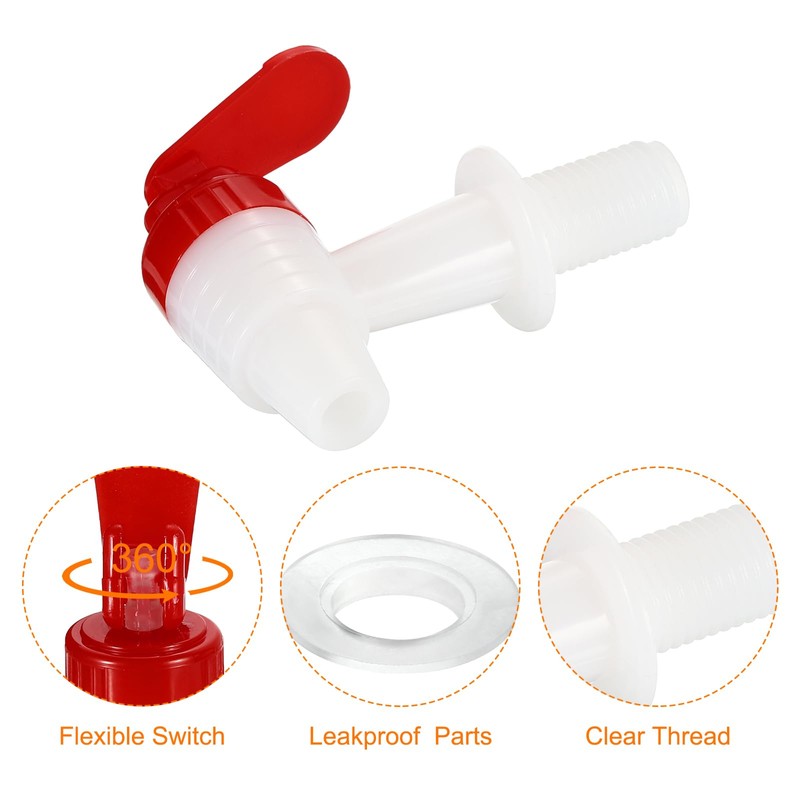 sourcing map Beverage Dispenser Replacement Spout, 1Set Plastic Water Dispenser