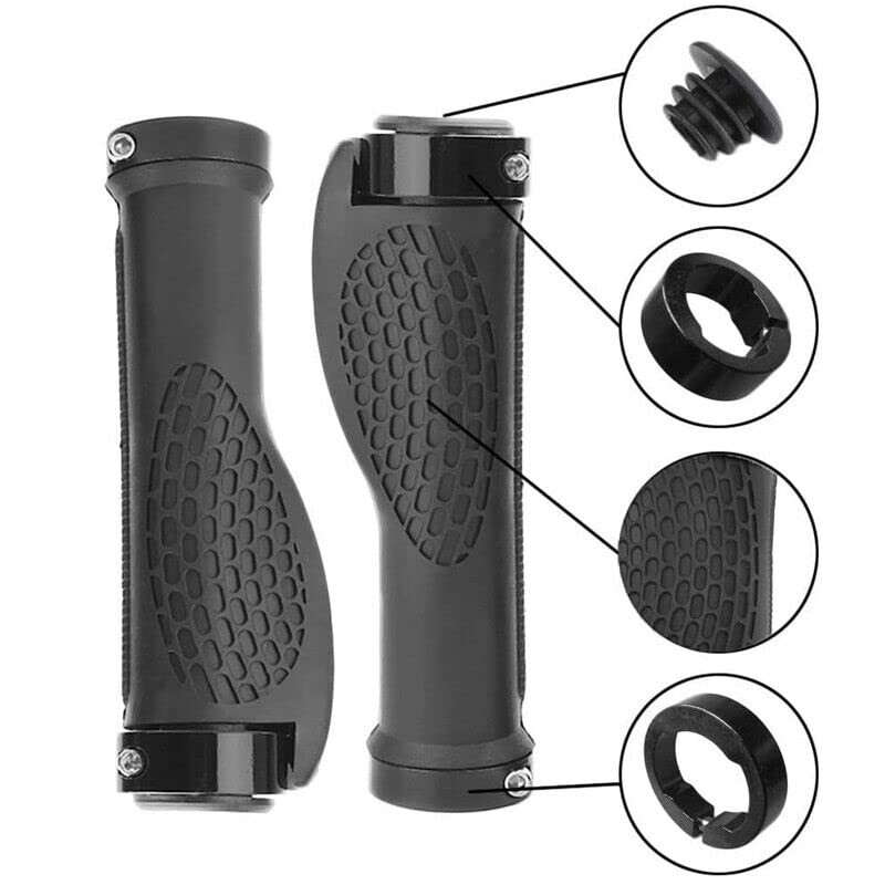 Cycling Lock-On MTB Ergonomic Mountain Bike Rubber Grips Bicycle Handlebar,