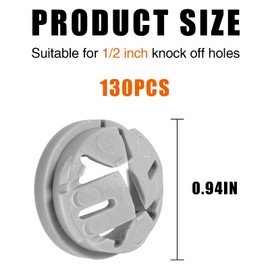 130pcs Nylon Push-in Cable Connectors 1/2 Inch Knockout Electrical Wire Connectors Quick-Install Plastic Cable Grommets for Junction Boxes Secure and Durable Electrical Fittings