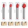8pcs 1/4" Shank Cove Core Box Router Bit Set, Round