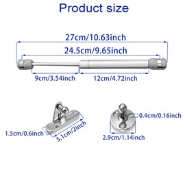 4 PCS 200N/44lbs Gas Struts Slow Down Lift Stay Support Heavy Duty Gas Spring Kitchen Cabinet Door Toy Box Stay Soft Close Hinge Lift Up Spring Flap Gas Strut