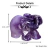 CrystalTears Amethyst Healing Crystal Gemstone Elephant Figurine Mini Handcarved Natural