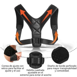 Corrector de Postura,Corrección de Postura Espalda y Hombro para Niños,Hombre y Mujer Transpirable, Talla Asjustable Faja Espalda Recta Soporte-M