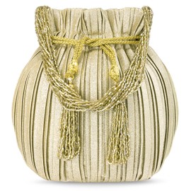 Aheli Indian Potli Bags Gift for Women Evening Bag Clutch Ethnic Bride Purse with Drawstring Green