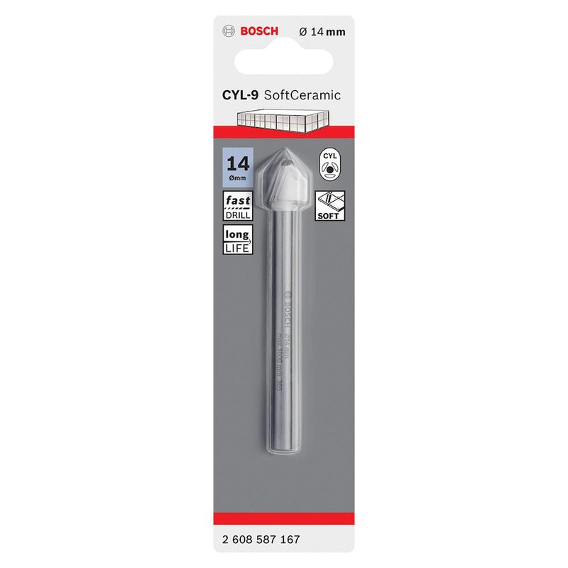 Bosch Professional 1x CYL-9 SoftCeramic Tile Drill Bit (for soft
