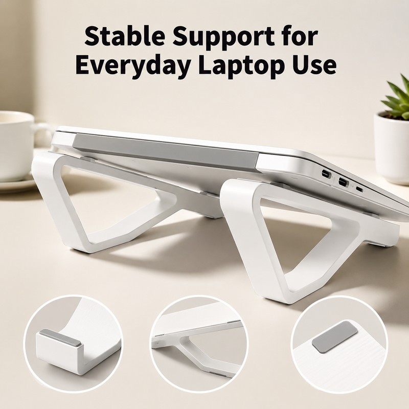 Adjustable Laptop Stand for Desk – Portable Tilt & Height