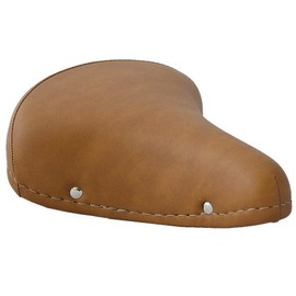 Selle Montegrappa Bicycle Saddle Leather City Saddle in Retro Look for 26-28 Inch Bicycle 07F Light Brown - Made in Italy