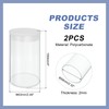 sourcing map Transparent Plastic Storage Tubes, 2 1/2" x 4"(63x100mm)