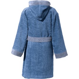 Erwin Müller Children's Bathrobe Shark with Hood Walk Terry, blue