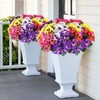 SOMYTING Artificial Pansies Flowers Outdoor 10 Bundles Faux Flowers UV