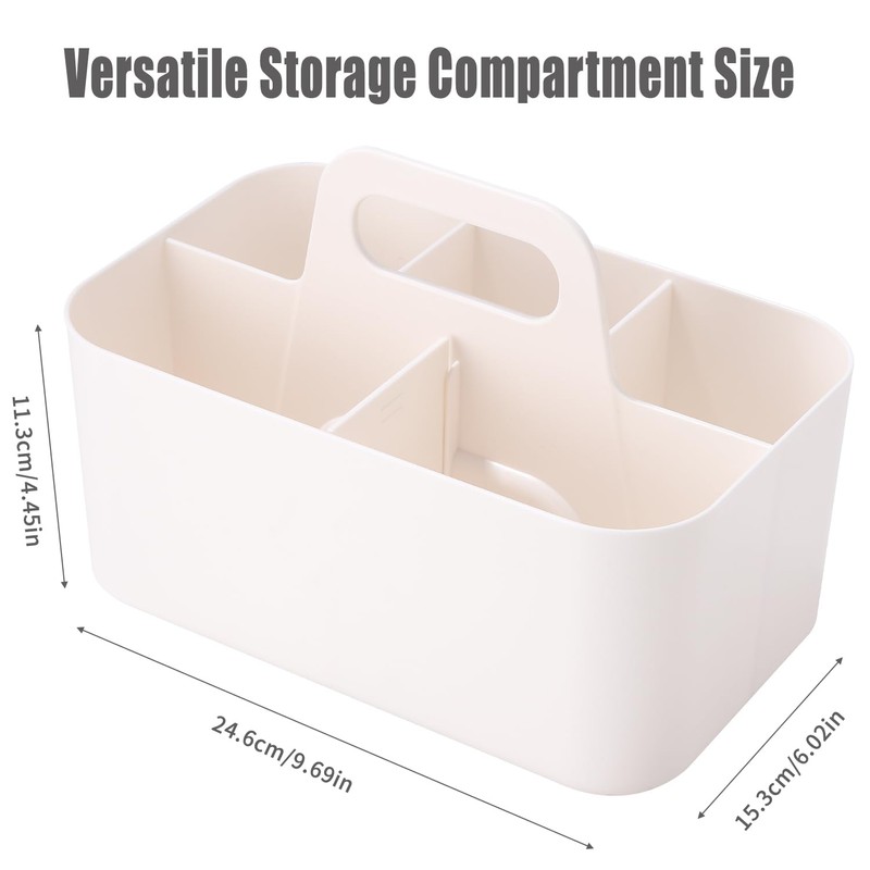 Azyvum Multi-purpose basket organiser, portable stackable plastic basket with handle,